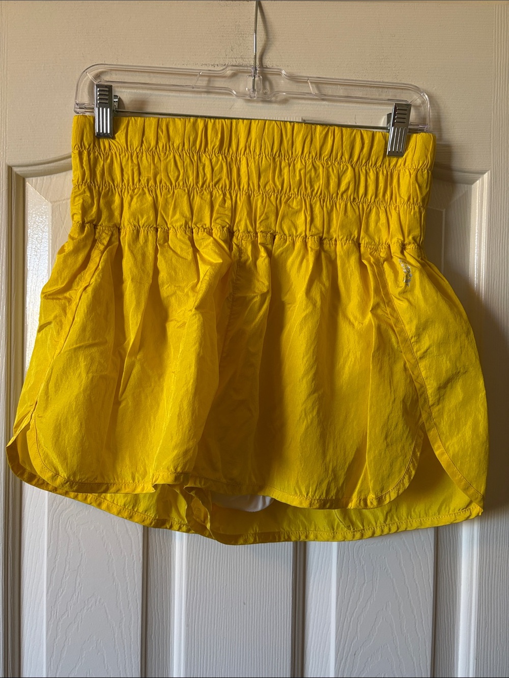 Free People Movement Yellow Lined Shorts size L